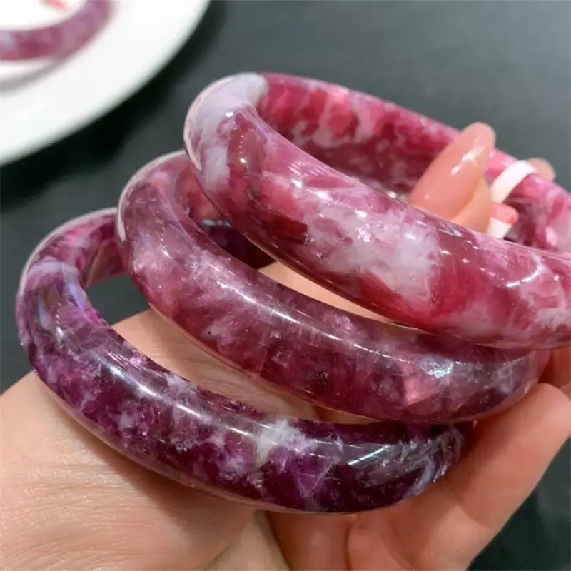 Natural Emerald Quartz Bangle Women Fashion Charm Crystal Healing Energy Gemstone Yoga Jewelry Gift 1PCS