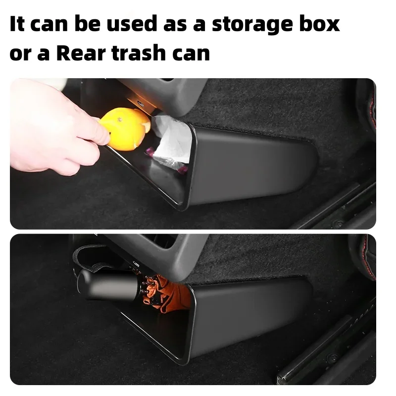 

For Tesla Rear Seat Trash Can for Tesla Model 3+ Model Y Juniper Rear Interior Storage Box Magnetic Garbage Bin Car Accessories