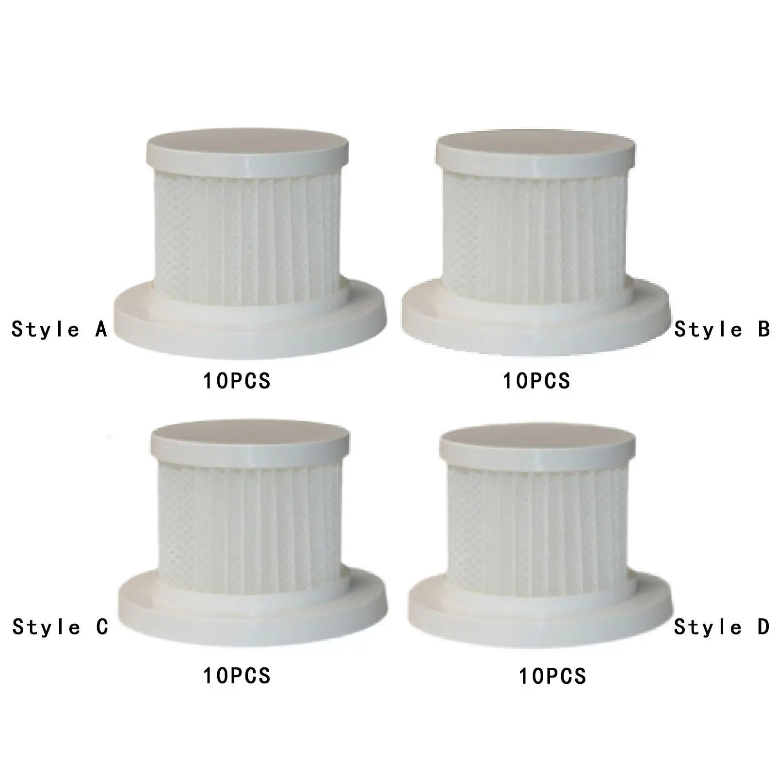 10Pcs Replacement Filters for Vacuum Mite Remover HEPA Filters Handheld Bed