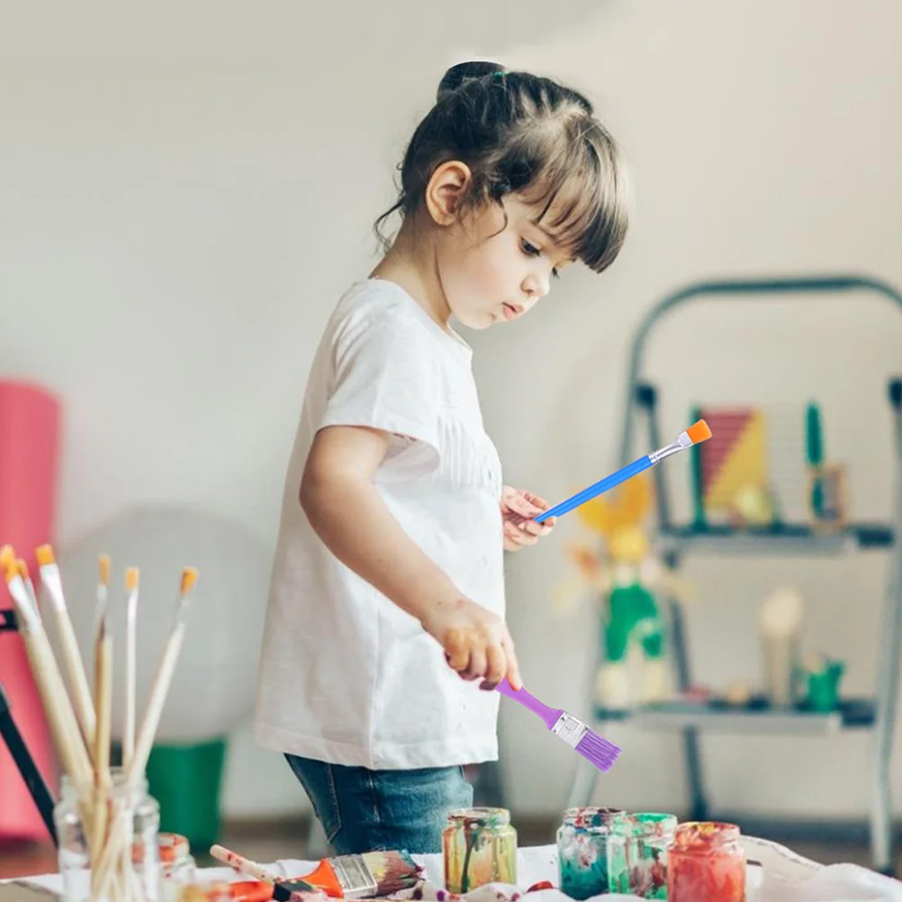 

30Pcs Sponge Drawing Tools Durable Safe Lightweight Preschool Kindergarten Painting Sponge Brush Set Paint Brush Set