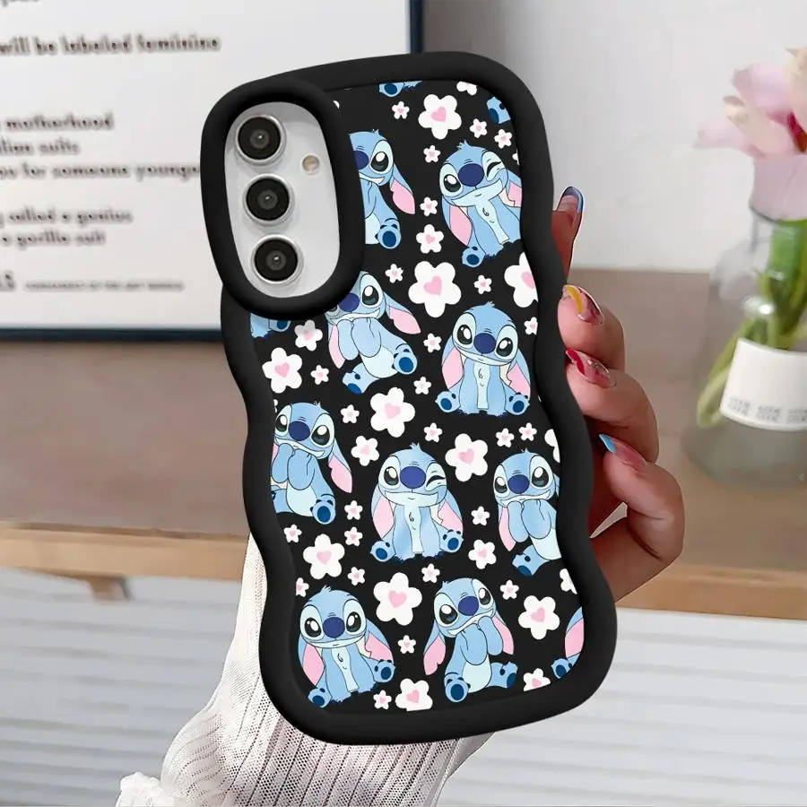 Capa de Telefone Macia Disney Stitch para Samsung Galaxy A33 A06 A13 A11 A53 A23 A16 A04 A21s A05 A52 A22 A15 A03 A14 A12