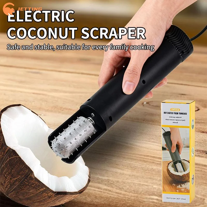 (New) Electric Coconut Meat Grater  Scraper For Home Splash-Proof Coconut Meat Remover Tool Coconut Shredder