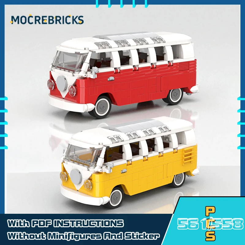 

Ultimate Collection City Engineering Vehicle Series Volkswagen Transporter T1 Samba Модель грузовика Строительные блоки Кирпичи Игрушки