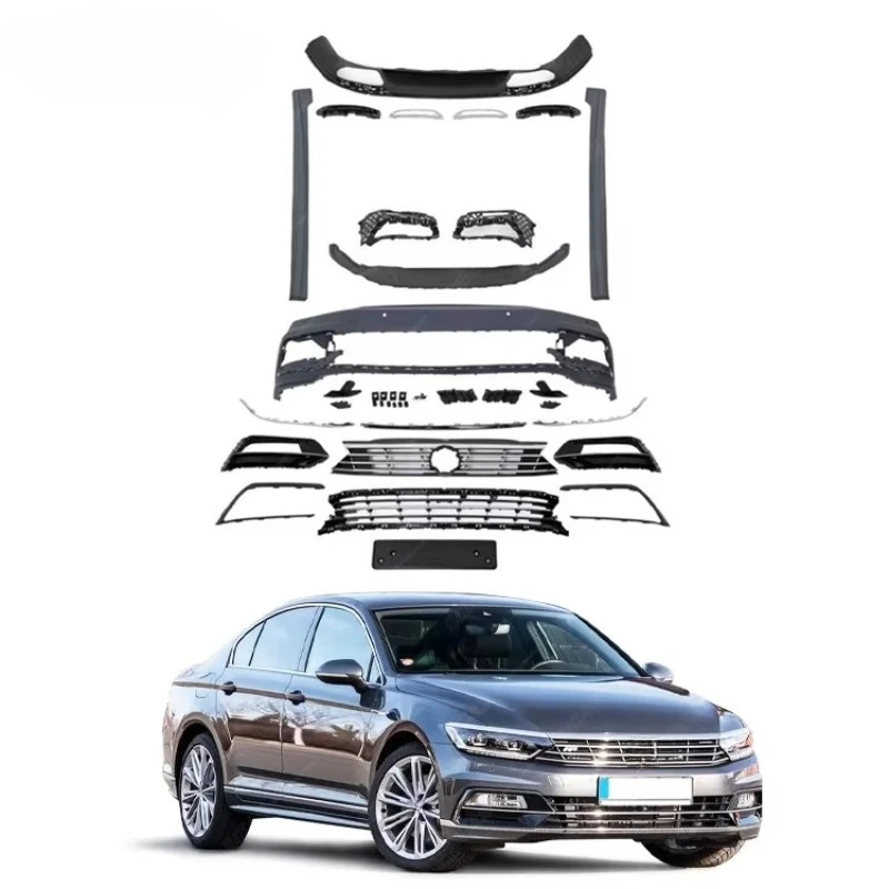 

Factory Price R-line Style Body Kit for Volkswagens Passat B8 2015 With Front Bumper Front Lip Side Skirts
