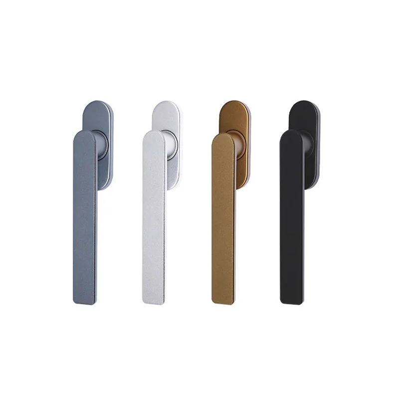 1PCS Screen Window Crooked Handle Broken Bridge Aluminum Casement Window Handle Diamond Mesh Square Shaft Drive Handle Hardware