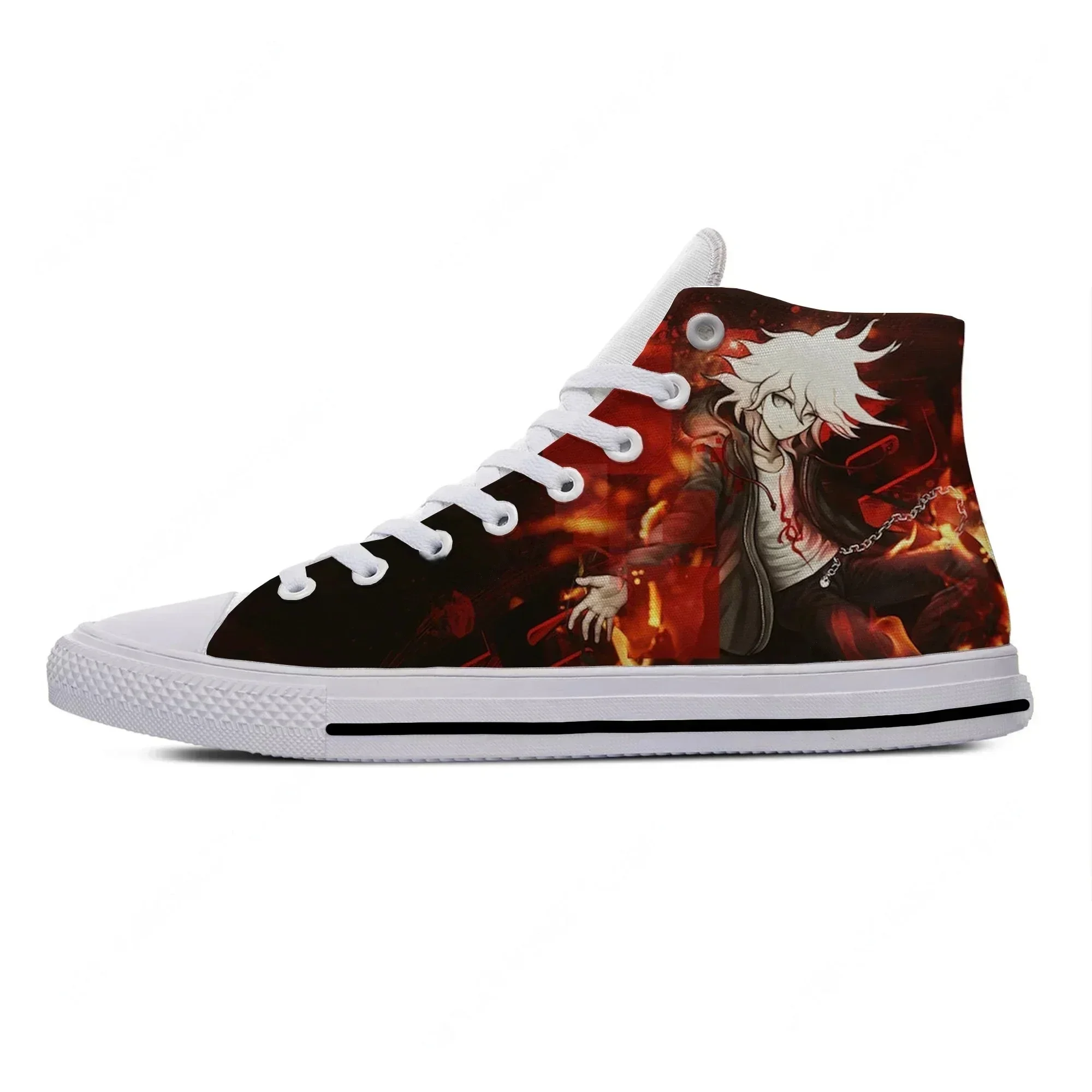 

Hot Cool Anime Manga Game Danganronpa Nagito Komaeda Funny Breathable Casual Board Shoes High Top Lightweight Men Women Sneakers
