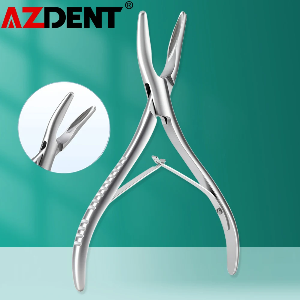 

1 шт. Azdent Dental изогнутая кость Rongeur из нержавеющей стали стоматологические Rongeur щипцы ортодонтические плоскогубцы стоматологические хирургические инструменты