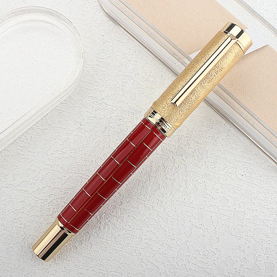 Jinhao Buddha Tathagata Fountain Pen Luxury Pen F Heartbeat Nib Metal Writing Ink Pens Stationery Office School Student Supplies