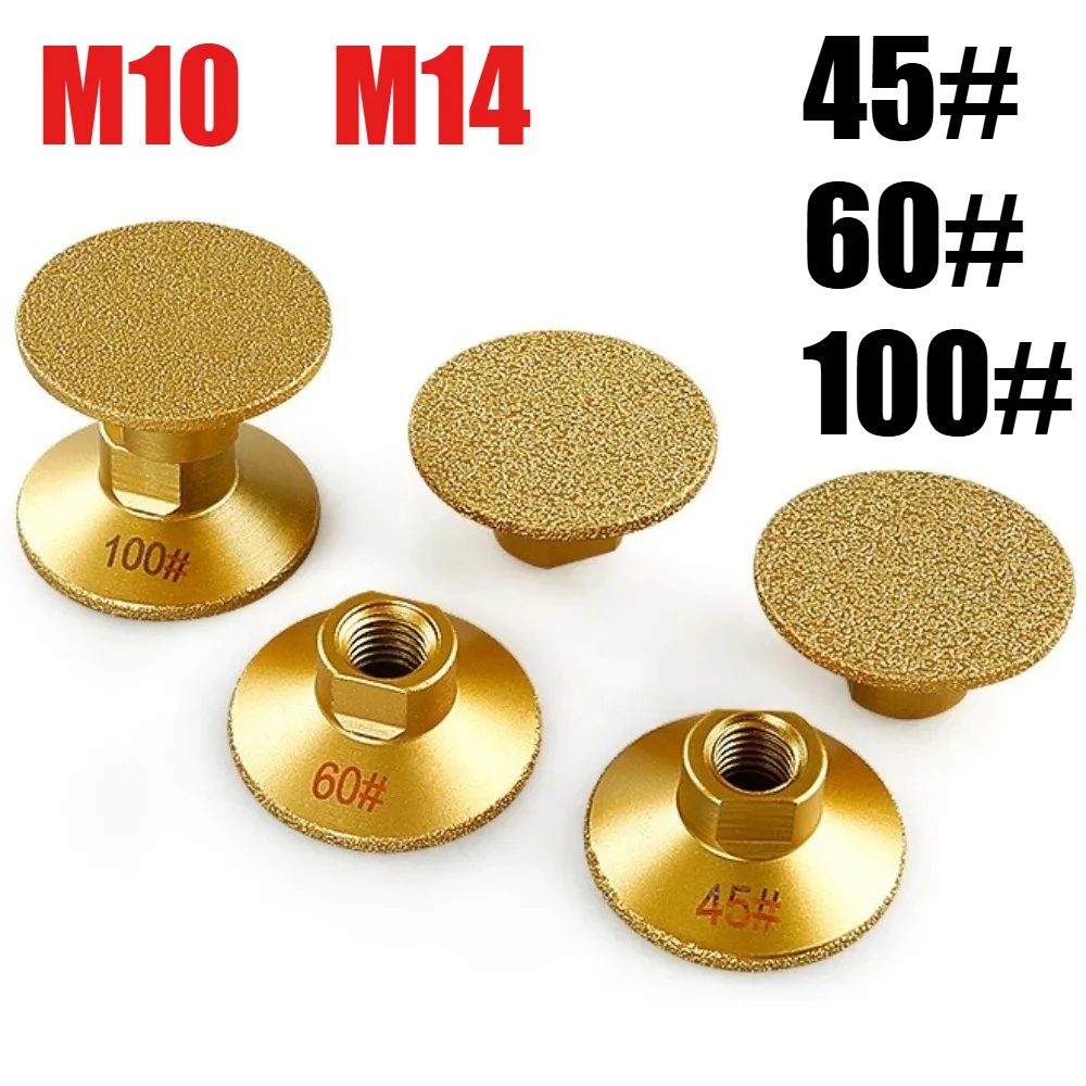 Disco abrasivo de diamante M10/14 para amoladora angular, cabezal de desbaste plano para mármol y encimeras, pulido en bruto