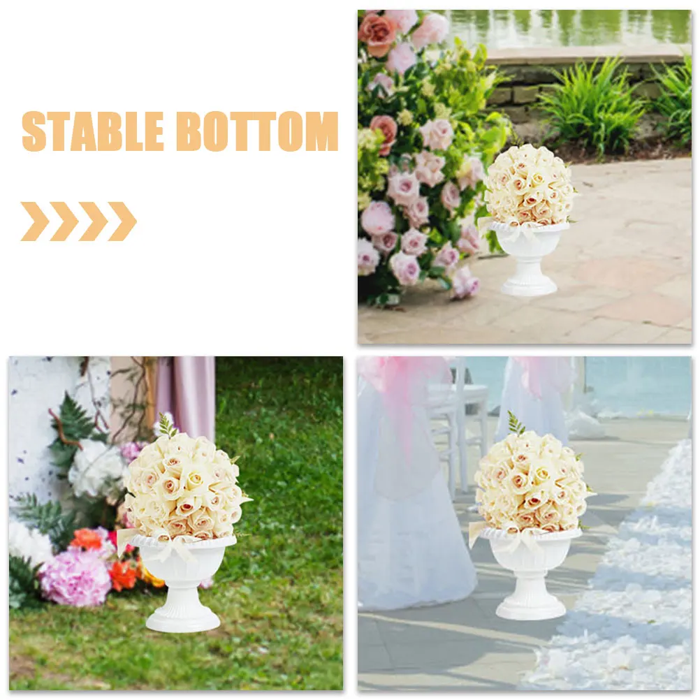 

s European Style Flower Pot Roman Design Vintage Plastic Planter for Garden Wedding Party Road Guide Cactus Porch