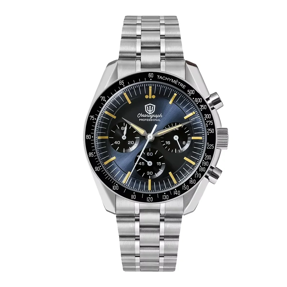 Watchdives New Wd1863 Quartz Men Watch VK63 Chronograph Bubble Sapphire Waterproof 39Mm Steel Top Brand Luxury Business Watch image 3