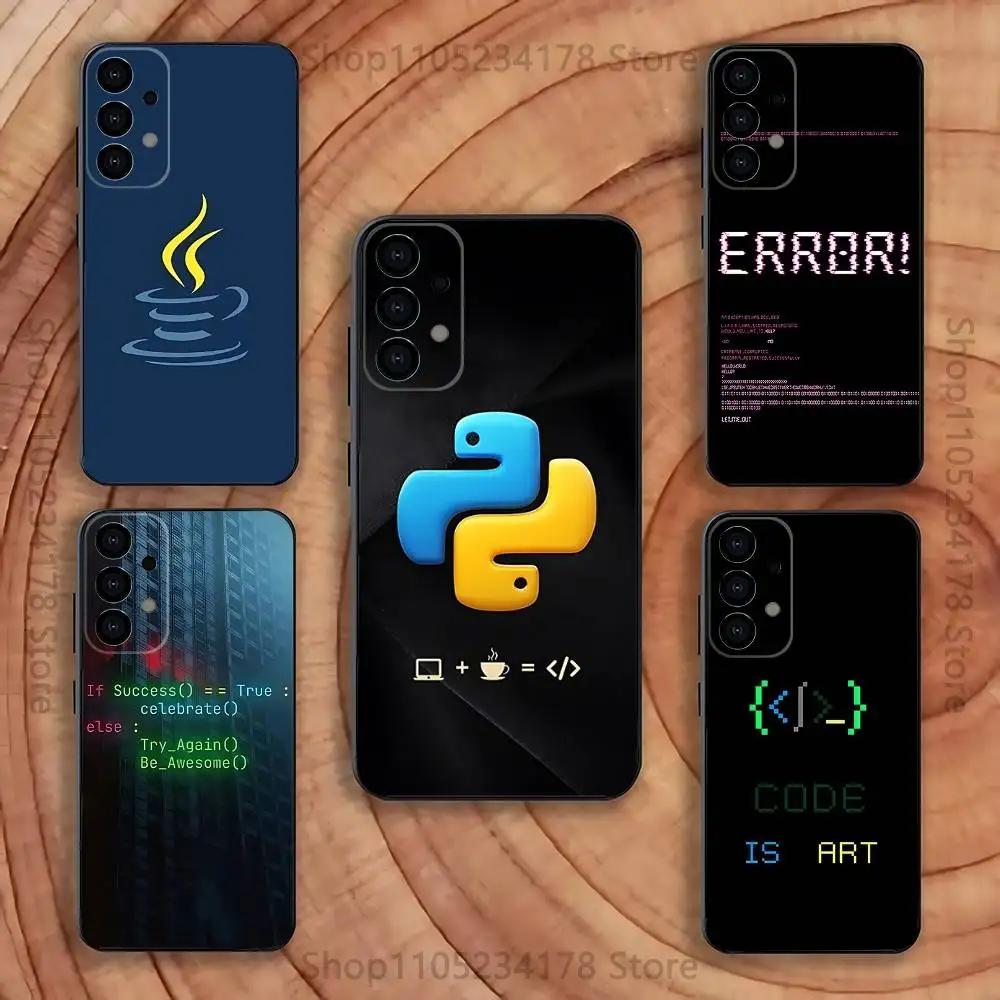 

Phone Case For Samsung S25,S24,S21,S22,S23,S30,Ultra,S20,Plus,Fe,Lite,5G Programming Java Language Black Cover