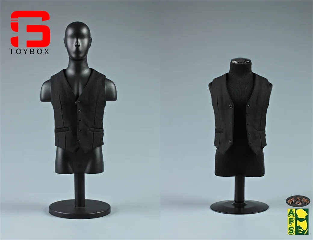 W magazynie AFS 1/6 skala czarny pasek garnitur kamizelka ubrania akcesoria Model Fit 12 cali żołnierz figurka ciało