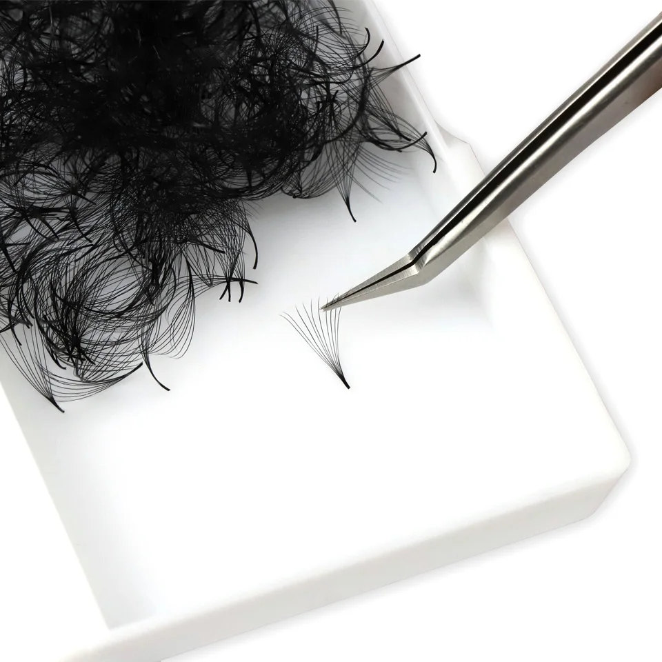 Gemischte lose Fächer wimpern spitze Basis vorgefertigtes Volumen falsche Augen Seiden wimpern Fans dünne schlanke Basis vorgefertigte Volumen Wimpern verlängerungen – Detail 16