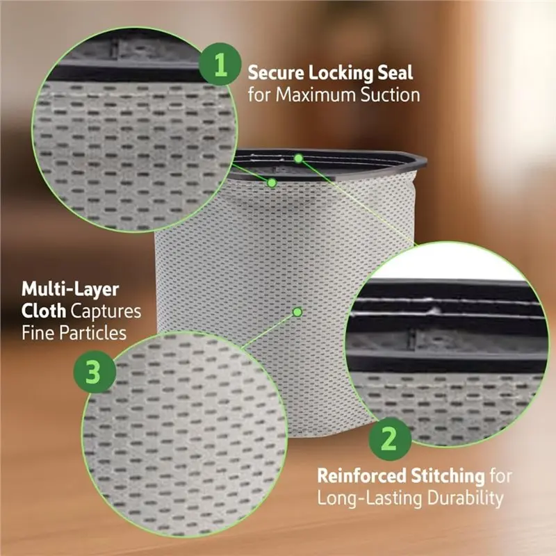 لأكياس مكنسة بروتيام 10 كيو تي أكياس مكنسة كهربائية للمكنسة الكهربائية على ظهره فلتر القماش لأكياس مكنسة الظهر