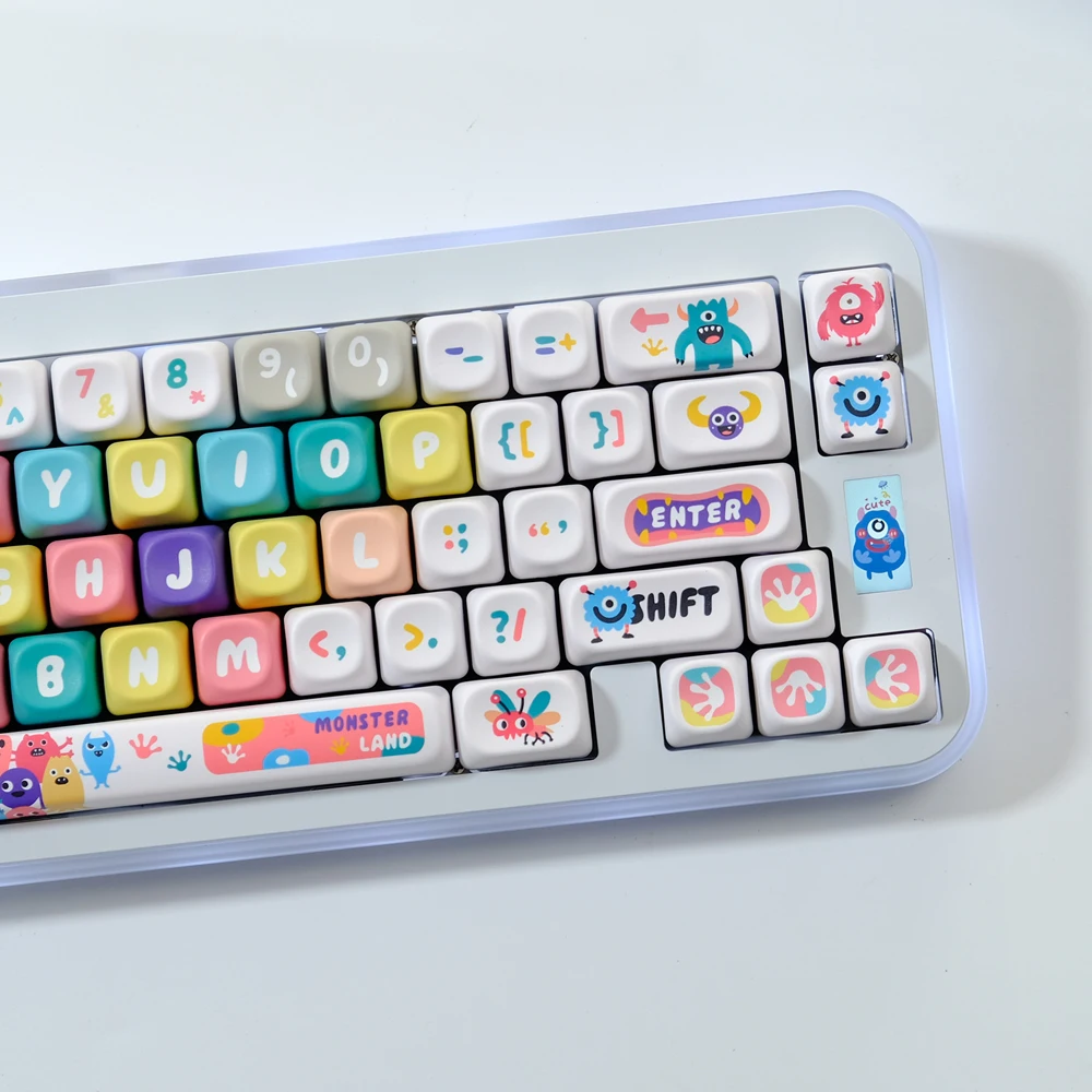 리틀 몬스터 키캡 PBT 염료 승화 키캡, MOA 프로필 키캡, Keychron Q2 K2 Anne GH60 GK64 포커 75 980, 1 세트