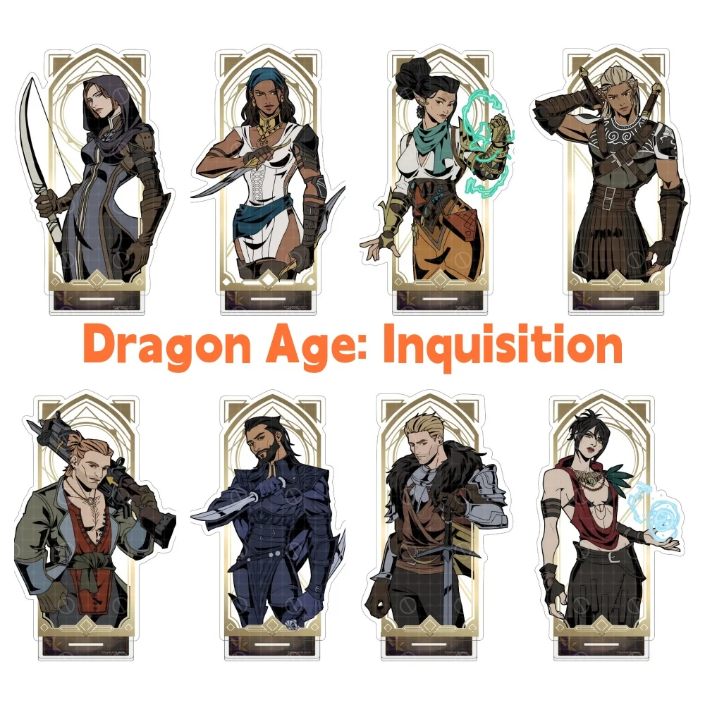 Dragon Age Inquisition Maxwell Mahanon Edric Kaaras Acrylic figure Stand Prop Decor Game 15cm Cartoons key chain Gifts