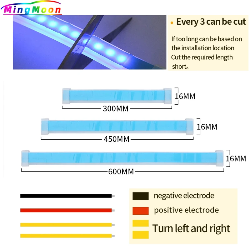 Car Sequential Flowing RGB Daytime Running Light DRL Remote/APP Multi Color LED Strip Turn Signal Lights For Headlight