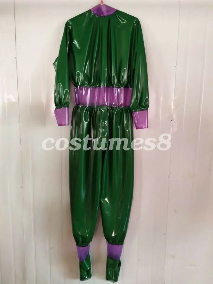 

100% Rubber Latex Ganzanzug Metal Green Bodysuit Kostüm Gummi Tights S-XXL