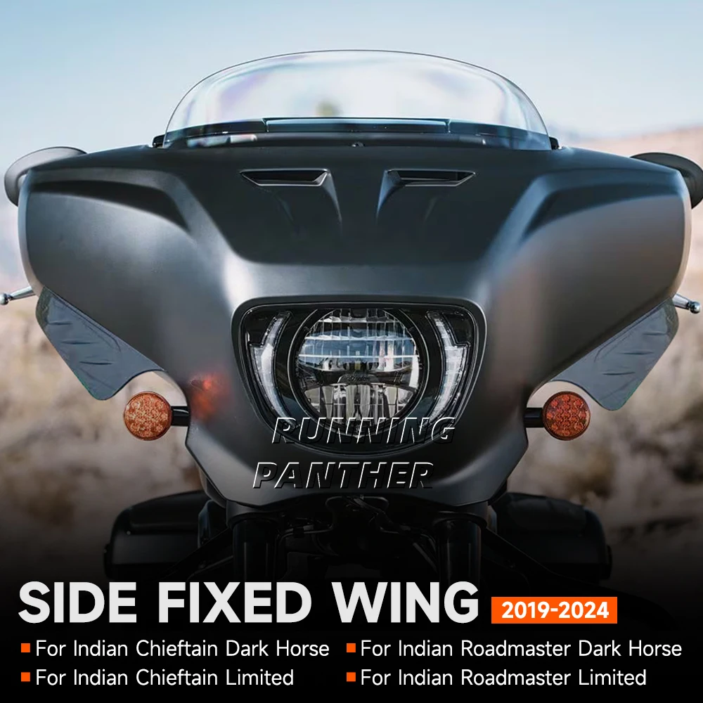 

Передние боковые обтекатели, комплекты воздушных дефлекторов с фиксированным крылом, подходят для Indian Chieftain Dark Horse/ Chieftain Limited 2019-2024