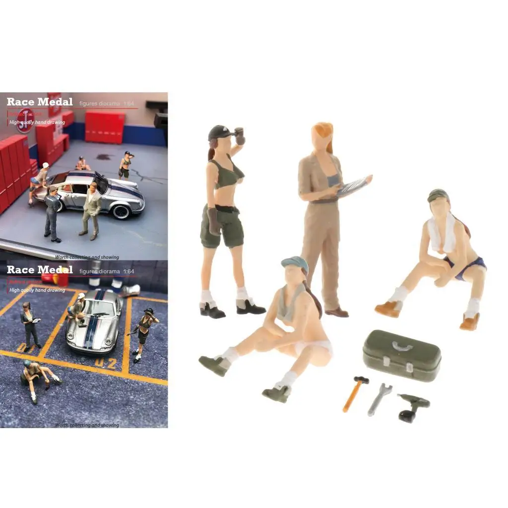 

1:64 ручная роспись миниатюрные крошечные фигурки ремонтник здание пейзаж декор стола