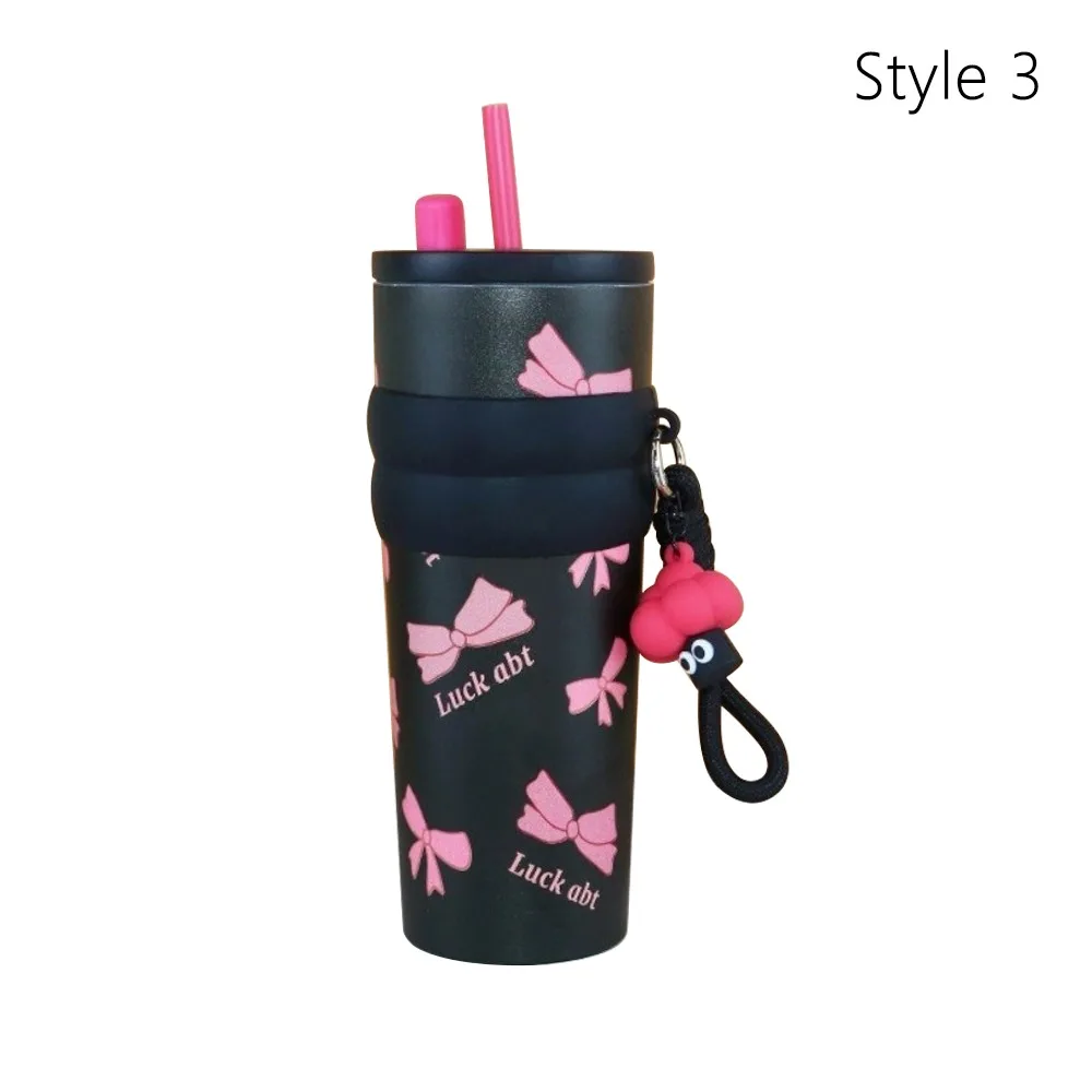 

710ML Vacuum Cup Stainless Steel Insulation Or Cooling Thermal Water Bottle High-Capacity With Lifting Rope Coffee Cup
