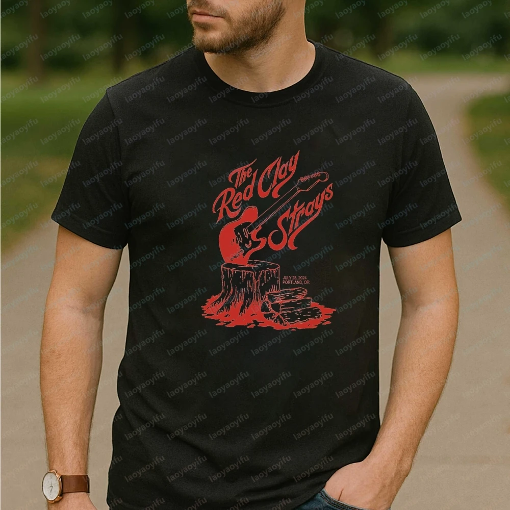 The Red Clay Stars Band - Country Rock Band - Summer Trendy Short-Sleeved Shirt for Both Men and Women - Comfortable T-Shirt