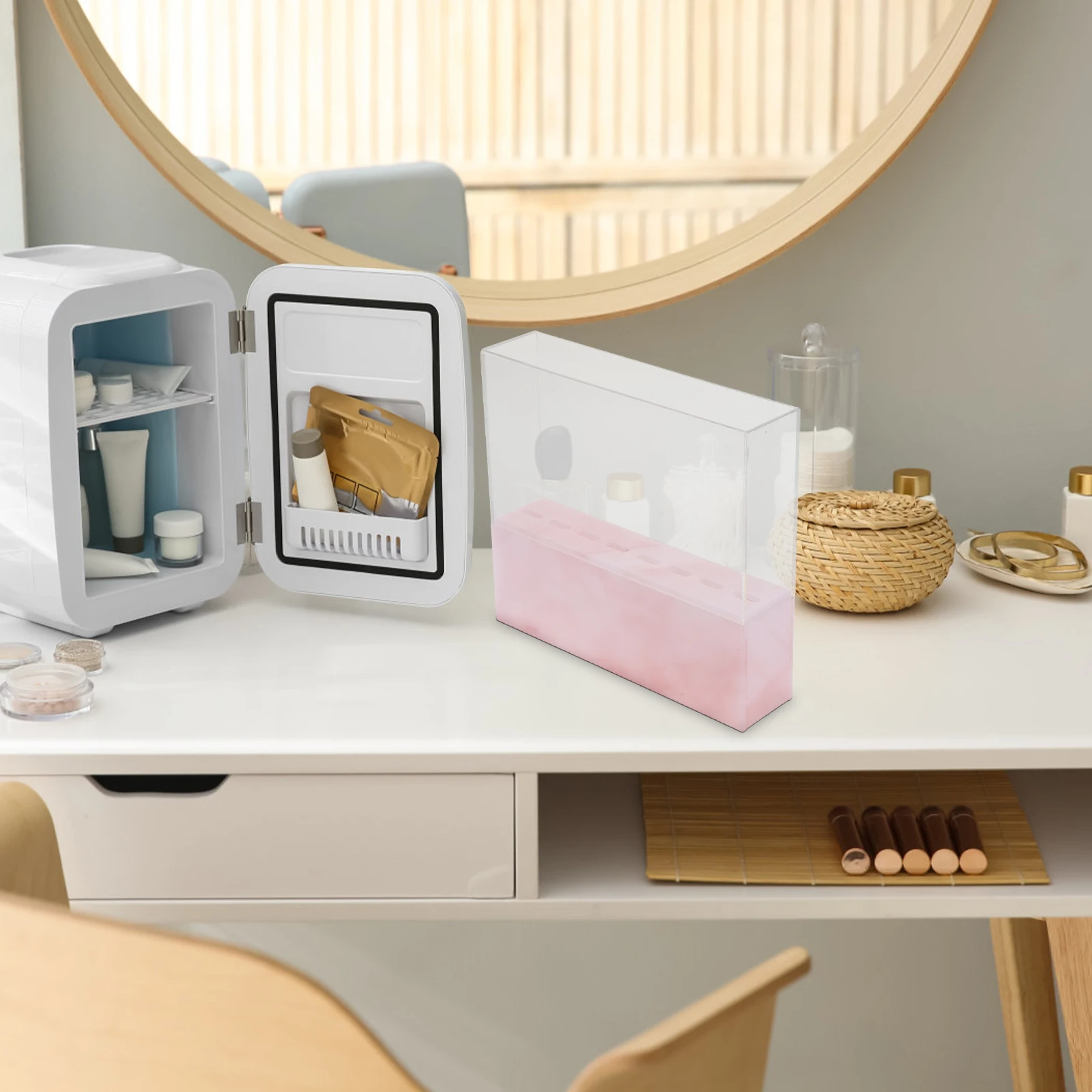 

Tweezers Display Stand 8-Hole Acrylic Organizer Makeup Tools Shelf Lash Extension Supplies Durable Nonslip Grip