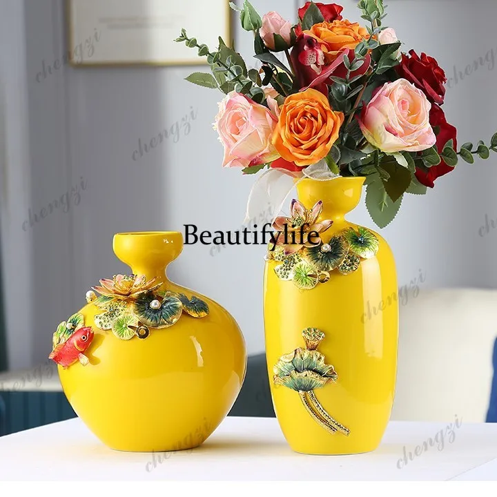 Enamel color metal vase accessories sample processing jewelry, ceramic cross-border