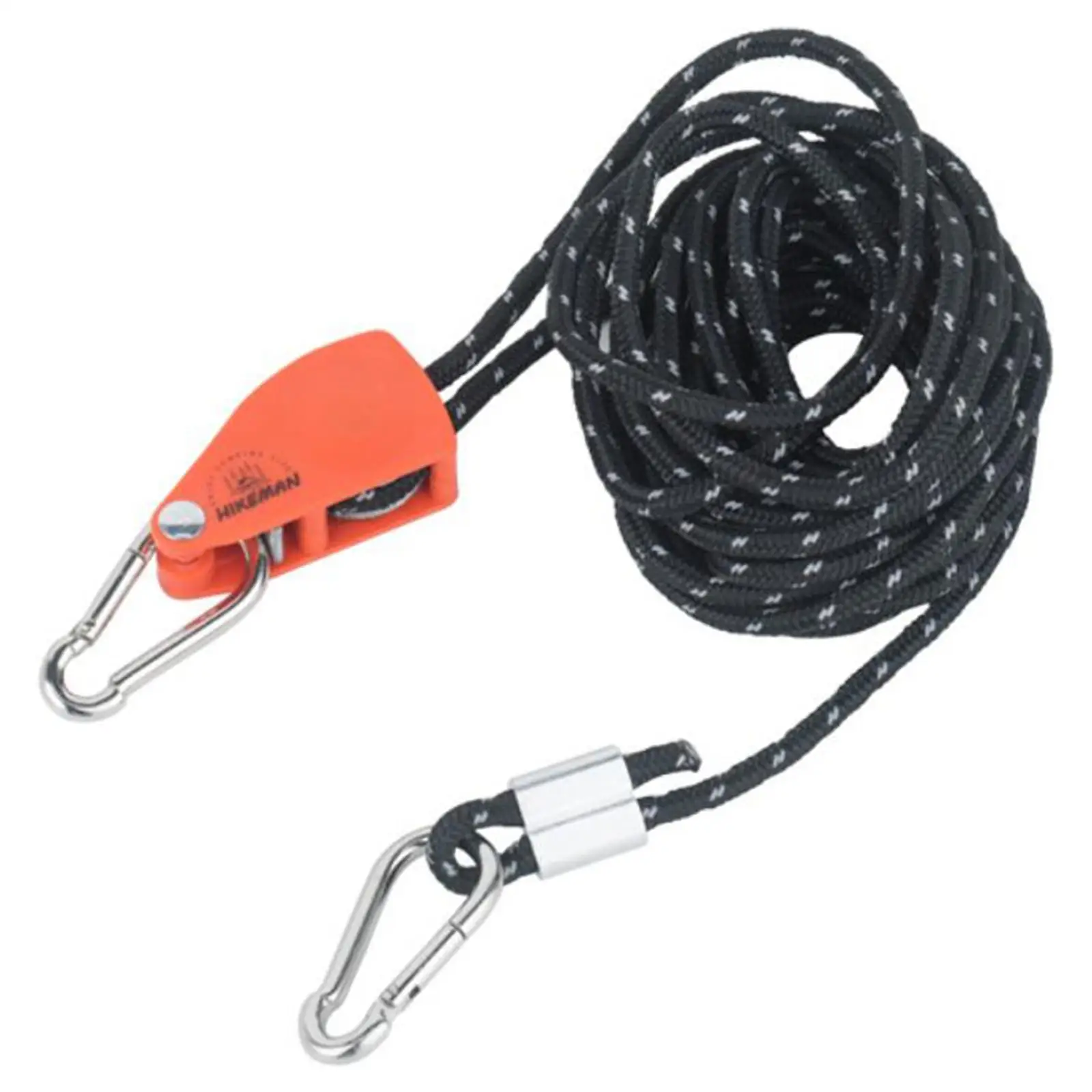 Adjustable Pulley Ratchet Tent Wind Rope Heavy Duty Carabiner Fixing Device for Outdoor Awning Hiking