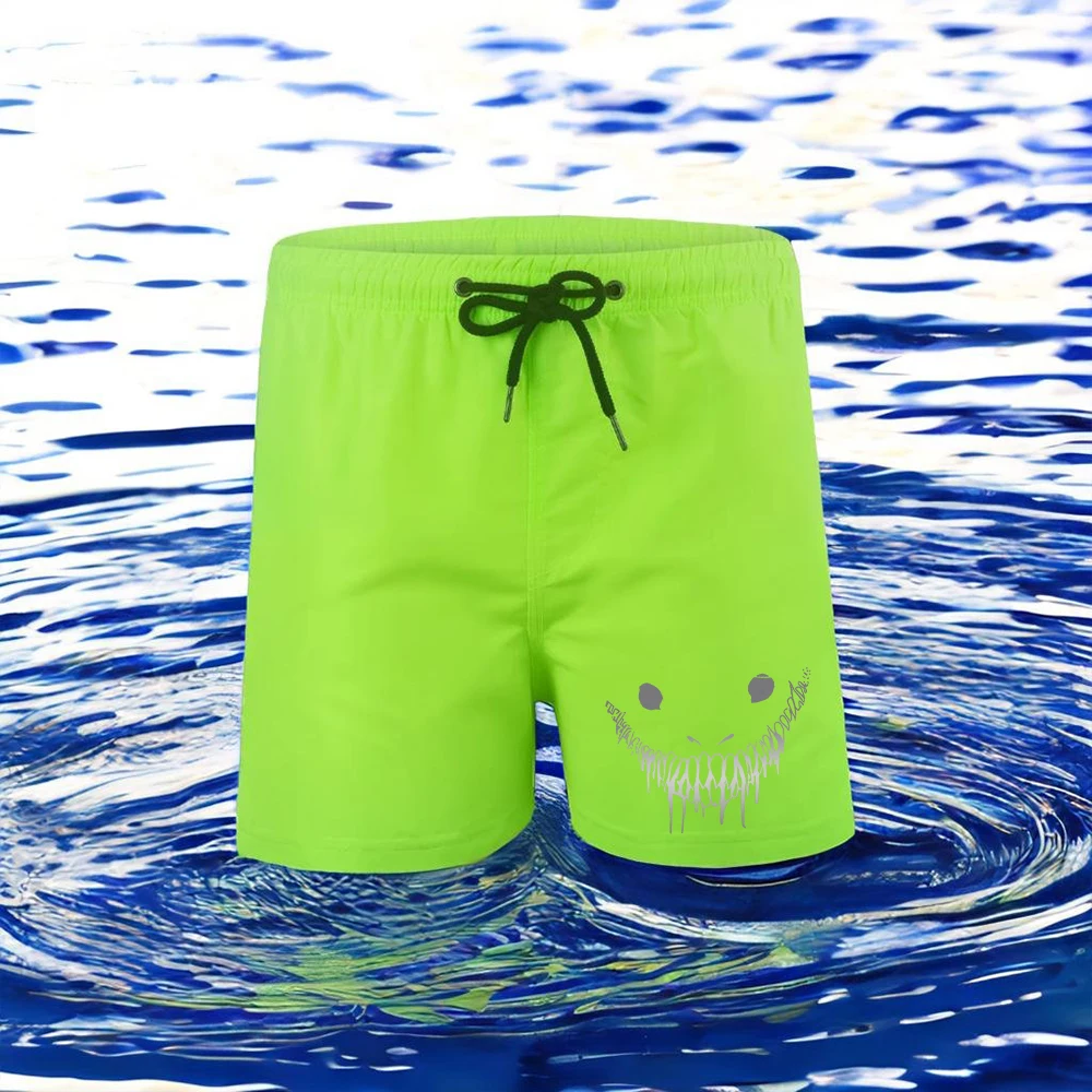

Summer men's sports shorts smiling face printing Breathable quick drying short for man outdoor pant Men's clothing short de bain