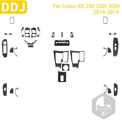 For Lexus NX 200 200t 300h 2014-2019 Accessories Car Carbon Fiber Interior Air Outlet Steer Wheel Gear Trim Stickers Decoration