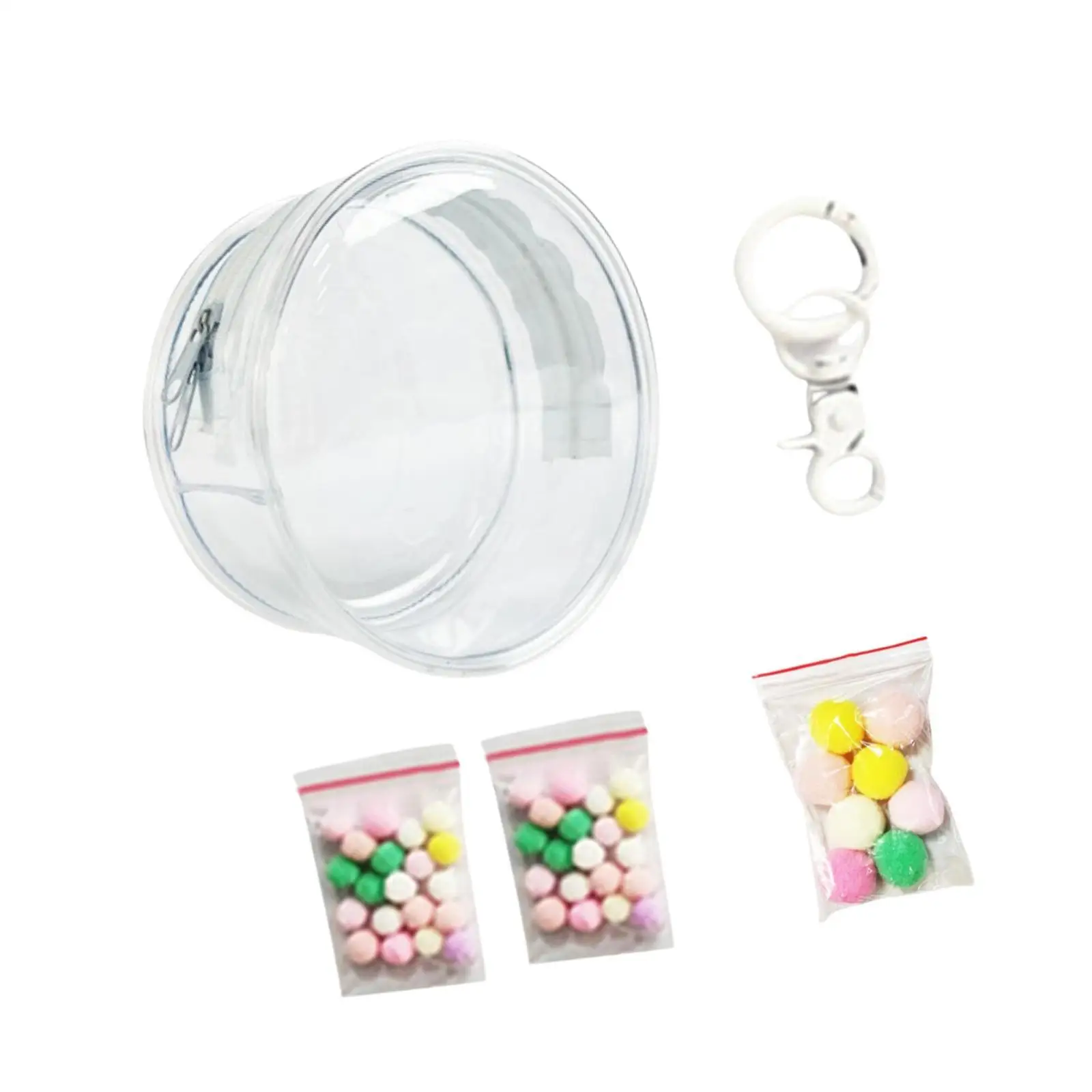 Transparent Doll Display Bag PVC Mini Figure Storage Case Round Carrier Dustproof Pouch for Collectibles and Picnics