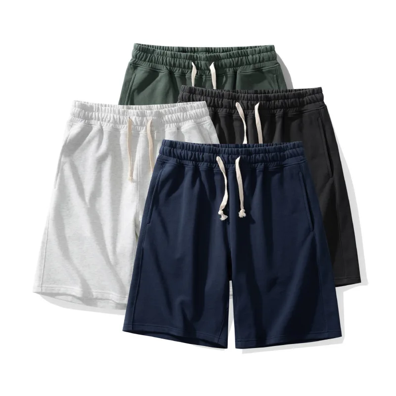 300g Amikaki Short Pants Loose Split Middle Pants Solid Color Casual Sports Halfpants Outdoor Fitness Running Breeches