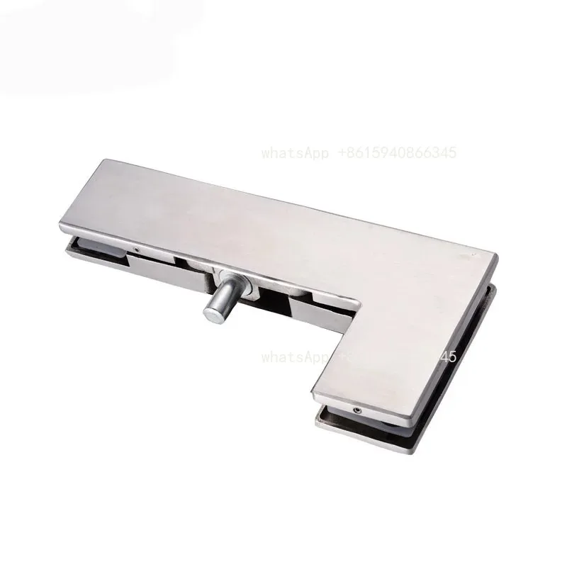 

304 Stainless Steel Floor Spring Curved Clip Frameless Glass Door Fitting Seven Character Clamp