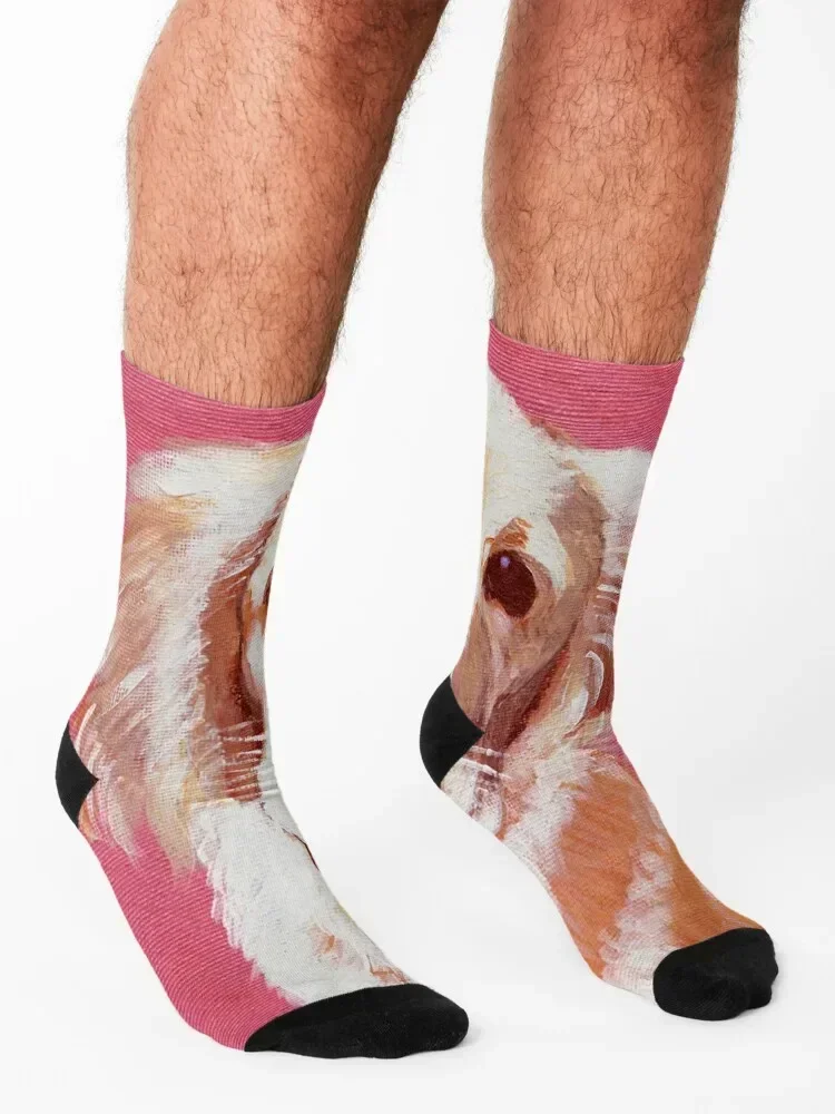 الكلب: Golden Retriever Puppy *Floyd *~ Pop Art ~ اللوحة الأصلية ~ مجموعة جوارب LilyKoArt الرياضية جوارب السنة الجديدة للرجال والنساء #3