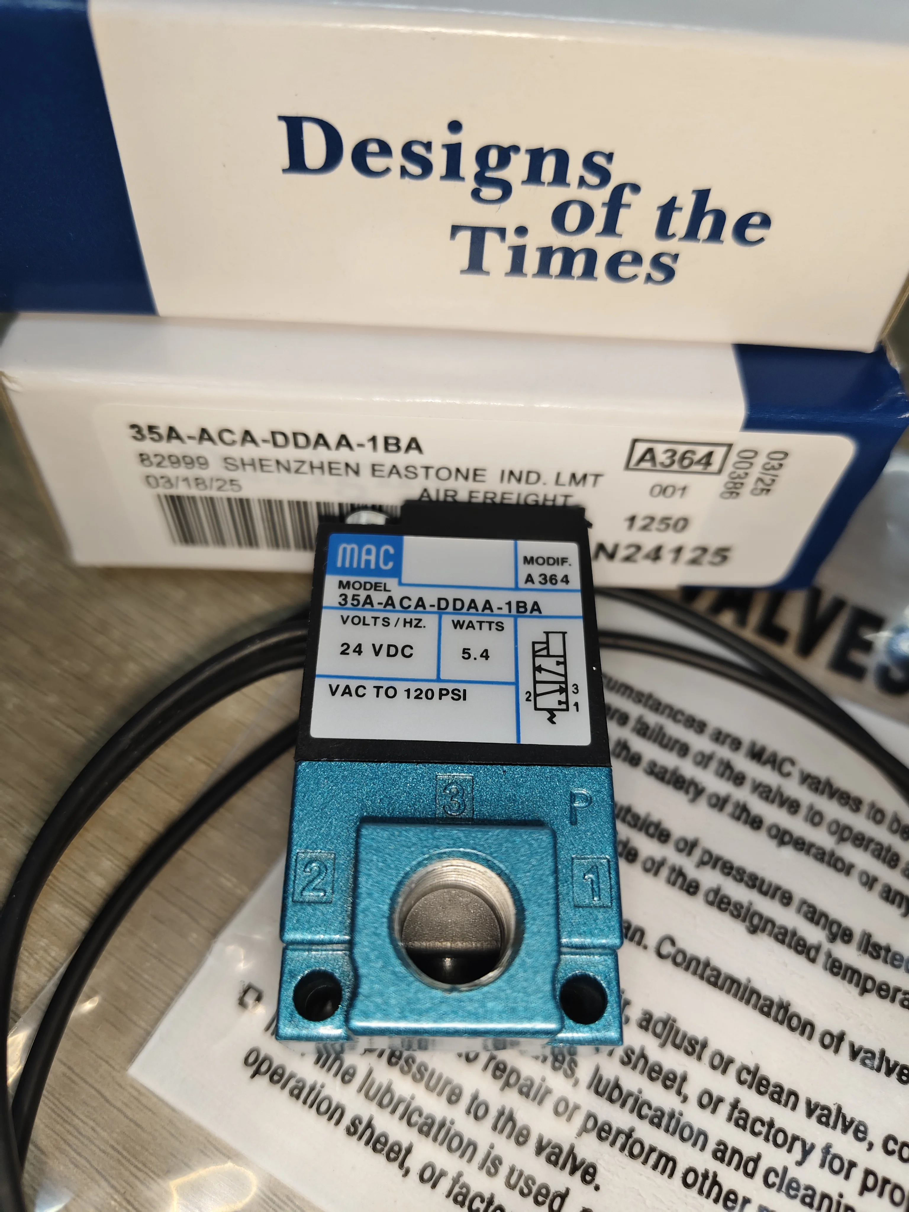 

MAC 3 Port Electronic Boost Control Solenoid Valve 35A-AAA-DDAA-1BA 35A-ACA-DDFA-1BA 35A-ACA-DDAA-1BA With Brass