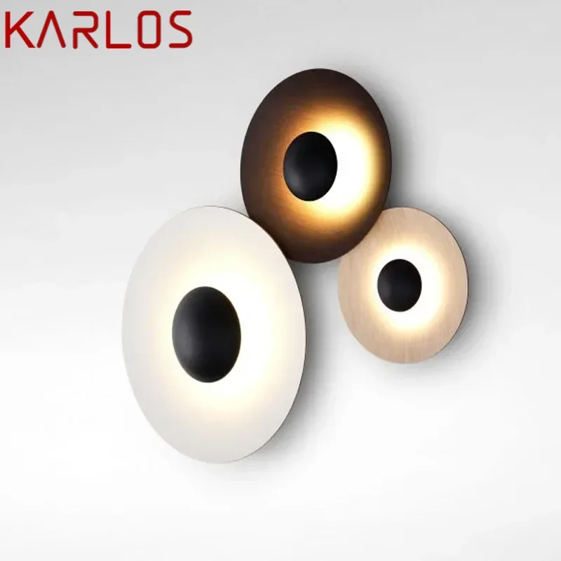 KARLOS  Round Nordic Wall Lamp Aluminum Modern Fashion Sconce Light New Design For Bedroom Creative