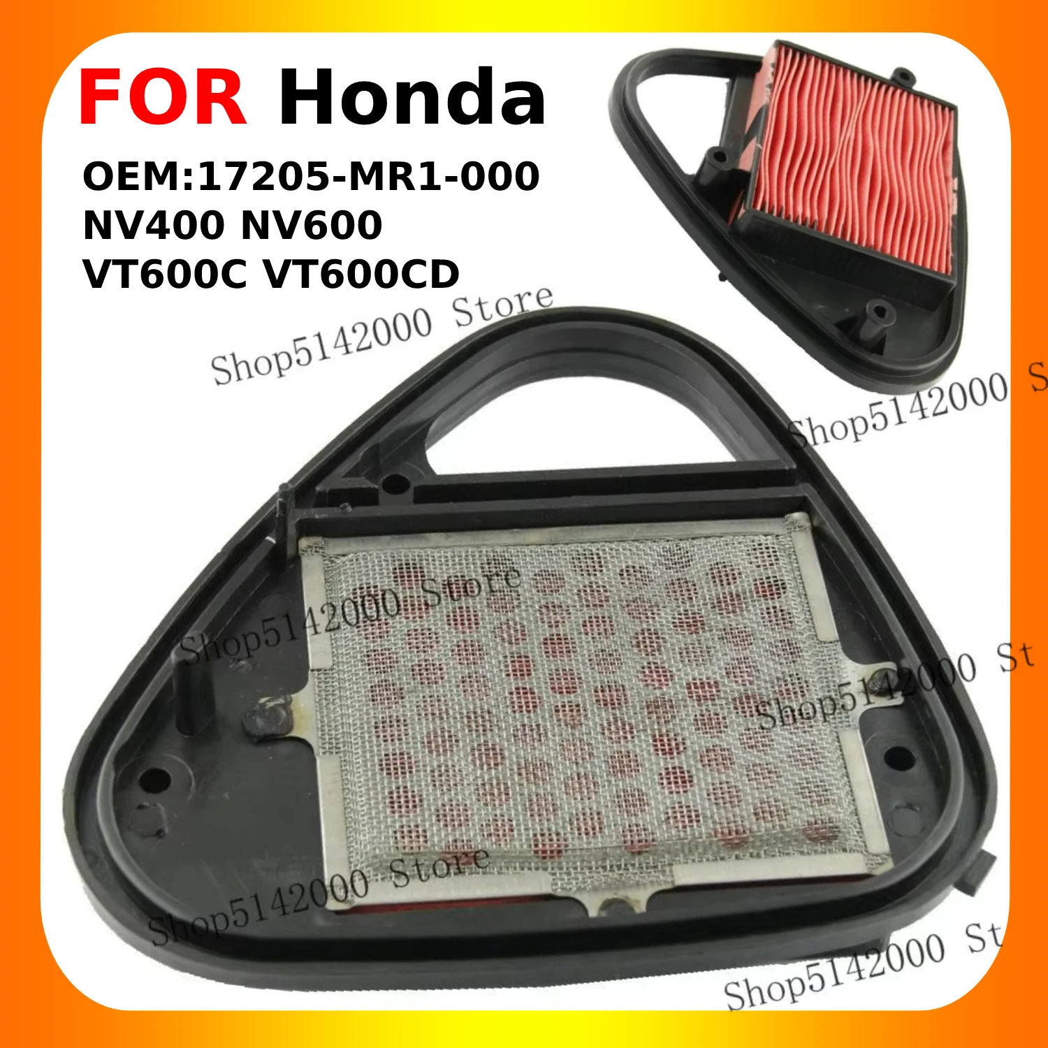 

17205-MR1-000 Motorcycle Air Purifier Cleaner Filter For Honda NV400 Steed 400 VLX NV600 VLX Motocross Scooter Cleaner System