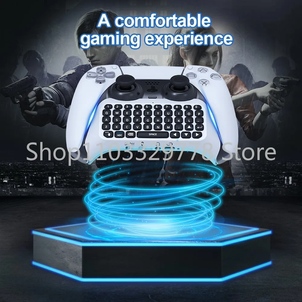 Ps5 Handle Wireless Bluetooth External Keyboard Built-in Speaker Voice Chat Input Keyboard Game Accessories