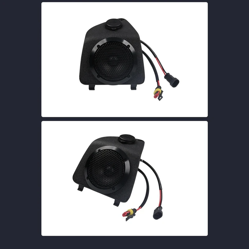 1 PCS Scooter Music Sound Audio Amplifier Speakers Horn System USB Charger Black Plastic For Vespa GTS 300 250 GTS300