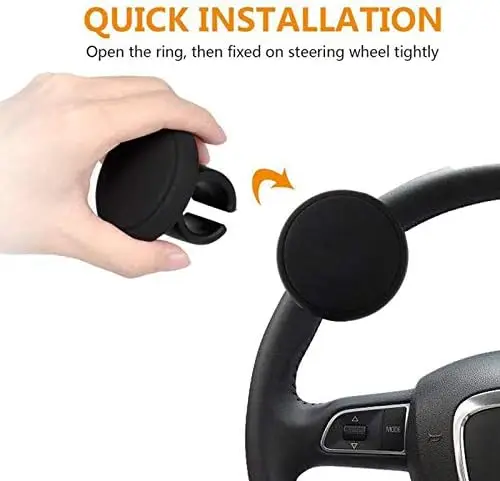 Easy Setup Silicone Steering Wheel Spinners for Cars, No Tools Required