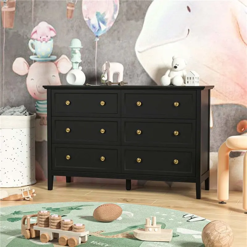 #Modern Simplicity Wood Three Six Bucket Cabinet Drawer Storage High-Level Bedroom Living Room Dining Side Storage