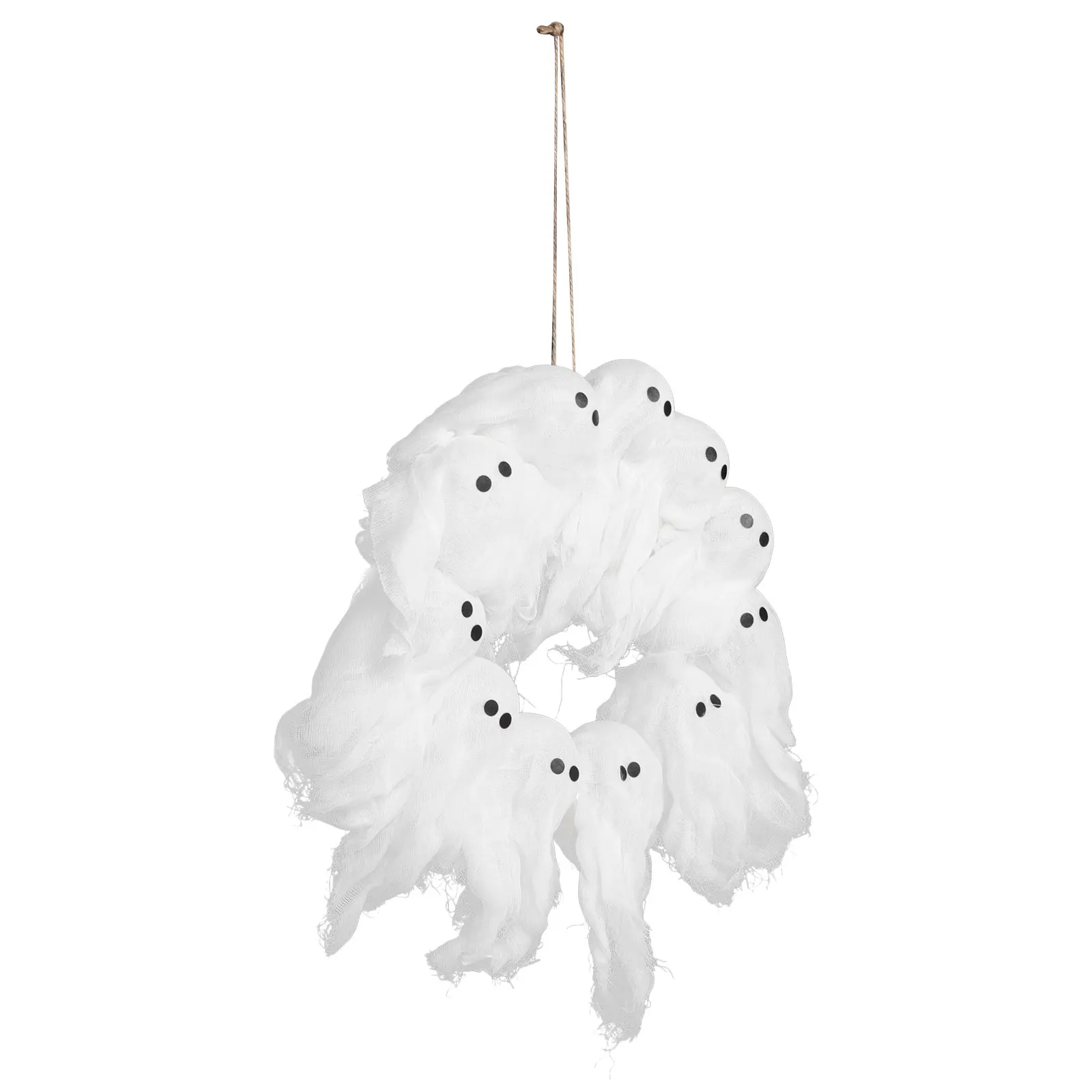 

Halloween Ghost Wreath Door Cartoon Cute Front Pendant Cloth Hanger Black Hanging