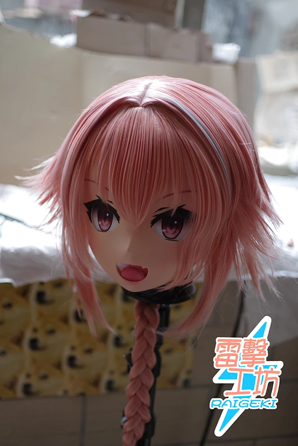 (RG9157)Customize Full Head Female/Girl Resin Japanese Animegao Cartoon Character Crossdress Cosplay Kigurumi Doll Mask