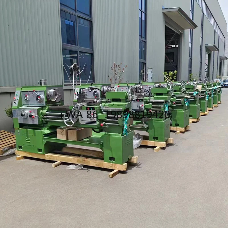 Heavy Duty Ordinary  Manual Lathe for Horizontal Woodworking and Metalwork Precision C6180 220V Turning Center