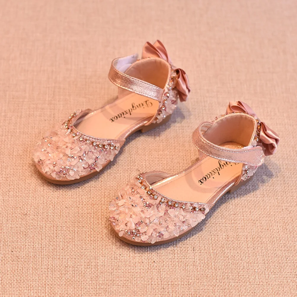 

Сандалии принцессы со стразами, розовые туфли на мягкой подошве для девочек 29, удобные прочные платья-пачки, шорты, брюки в тон