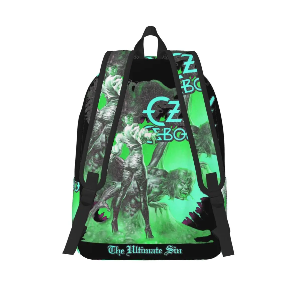 ヘビーメタルロックオジー・オズボーン究極サンバーストネオン V2 バックパックユースビッグバックパック高校バッグトレッキングリュックサック