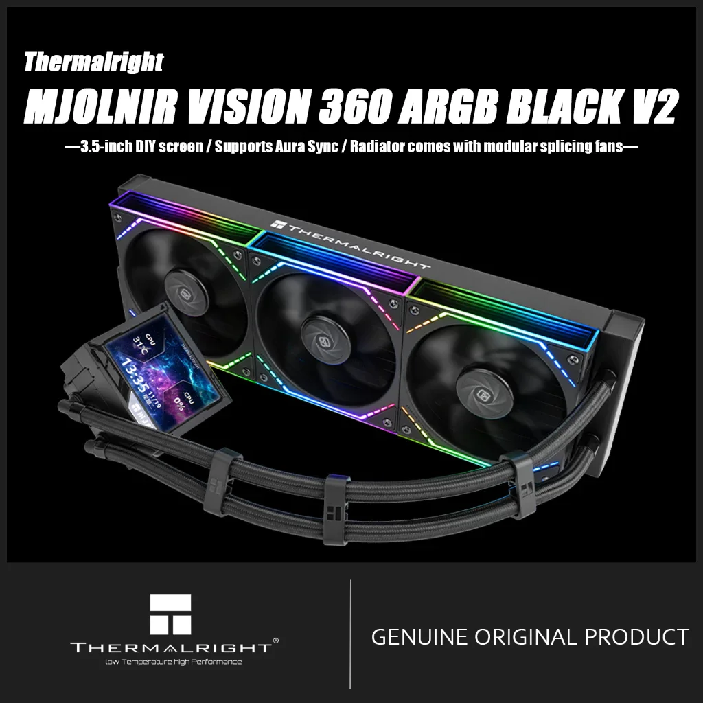 Thermalright Mjolnir Vision 360 ARGB black V2 4Pin Pwm All-in-one water cooling radiator