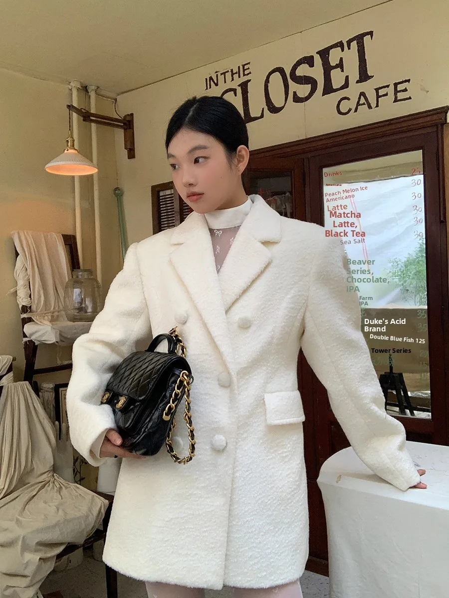 

Красное шерстяное пальто Red Celebri Studio для женщин, осень-зима 2025, новинка, высококачественное, очень красивое, с белой хлопковой подкладкой, костюмное пальто.